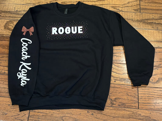 Crewneck Rhinestone & Vinyl design