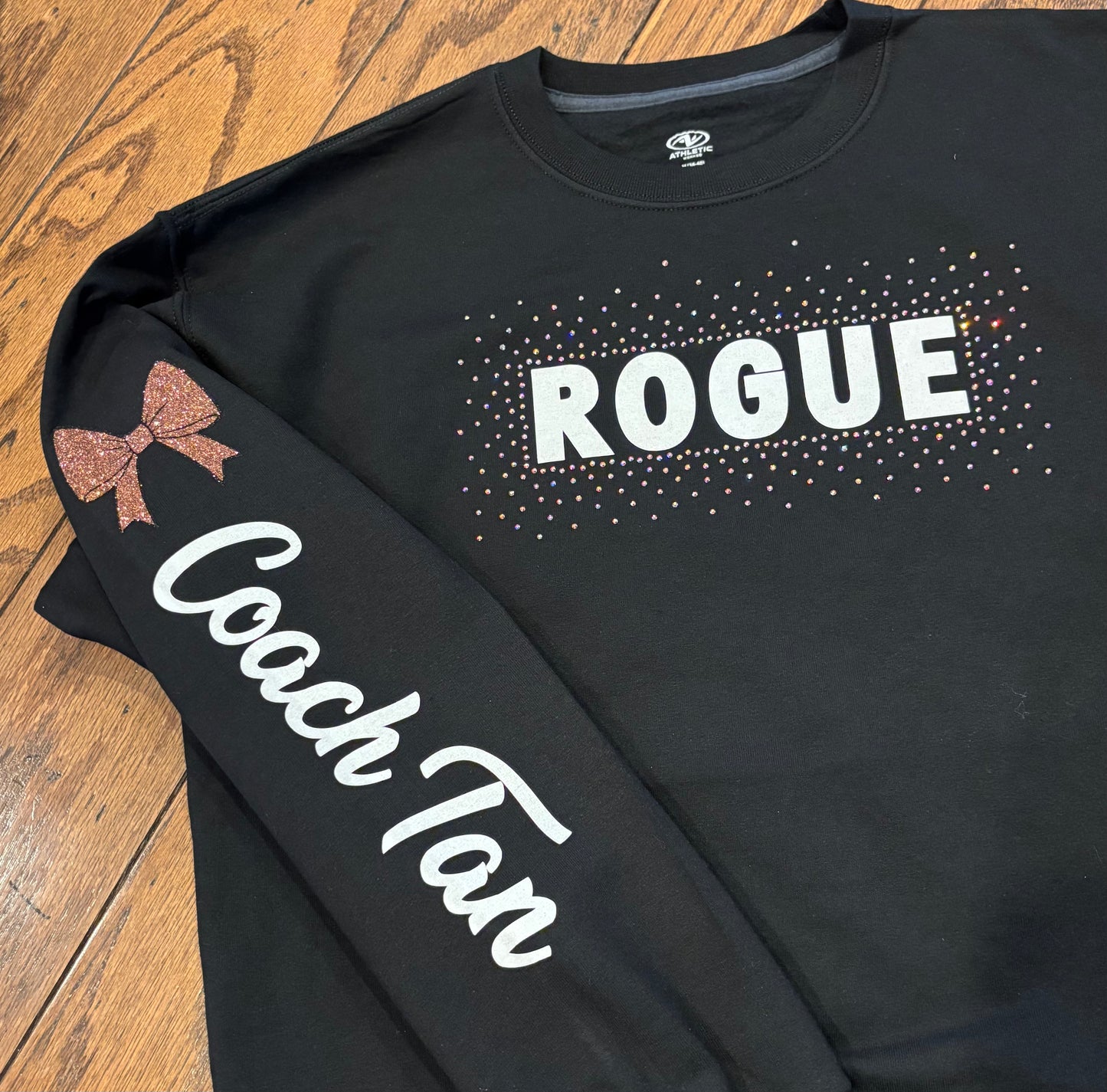 Crewneck Rhinestone & Vinyl design