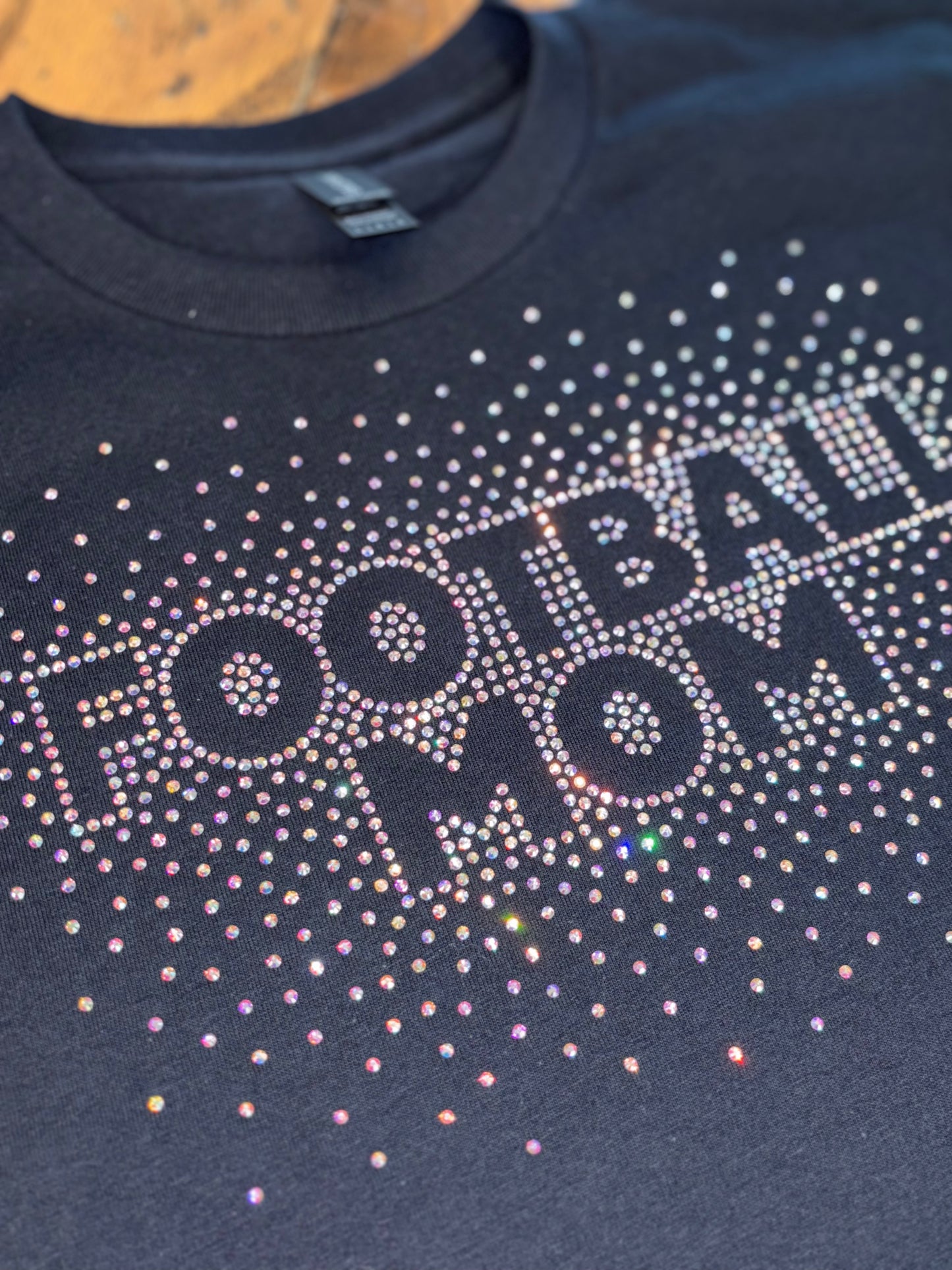 Football Mom AB Rhinestone T-Shirt